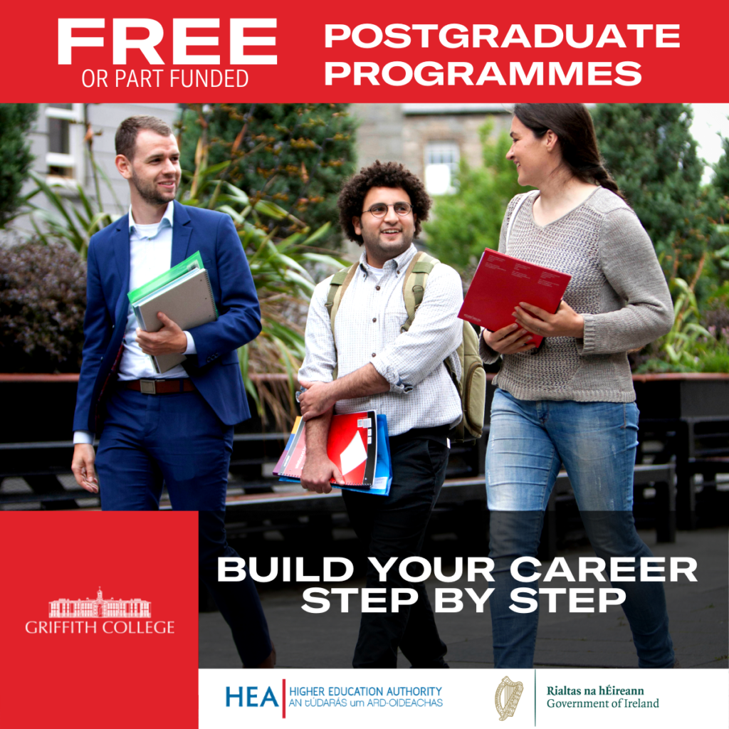 Griffith College Offering Free and 90% Funded postgraduate and Short Courses.