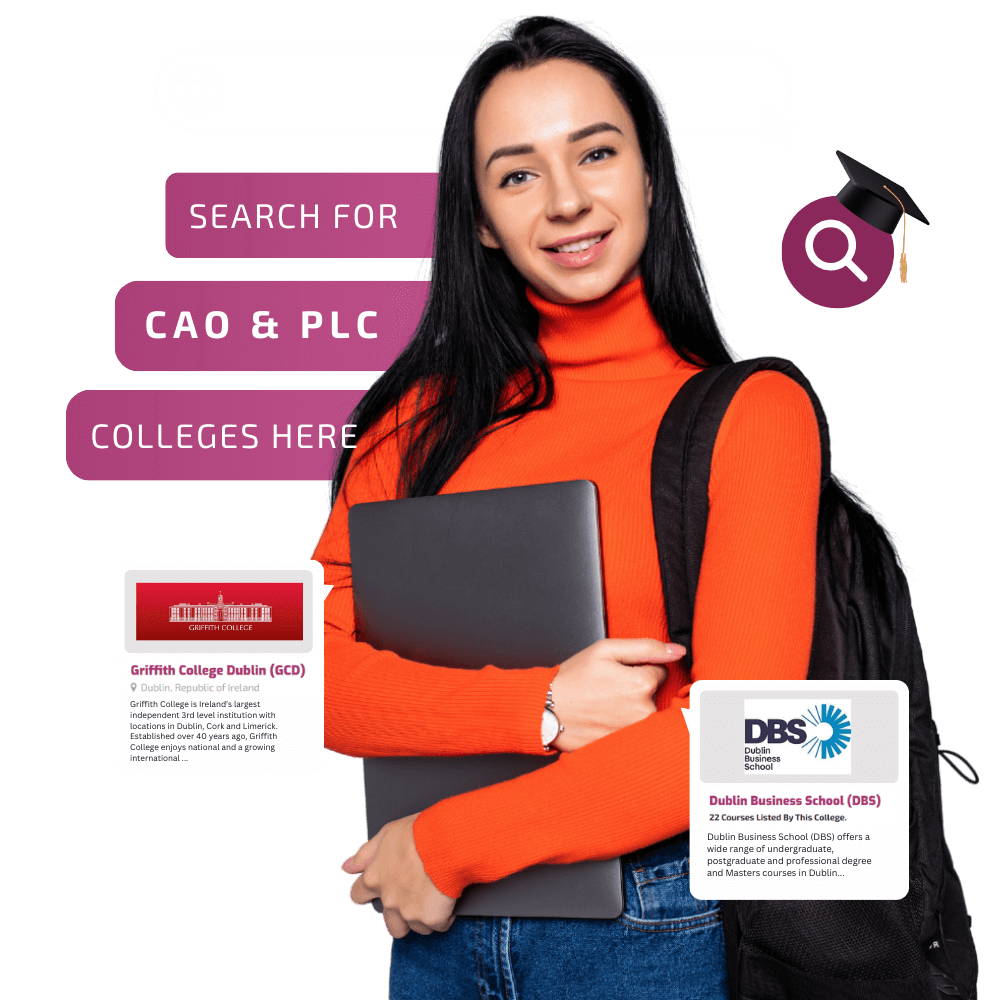 happy female student with backpack and laptop