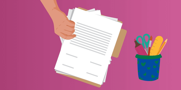 infographic showing a pile of documents